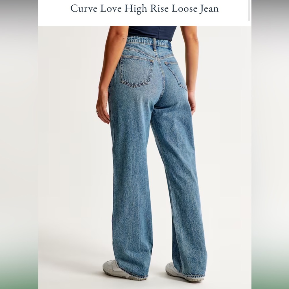 NWT Abercrombie Curve Love High Rise Loose Jean 29L